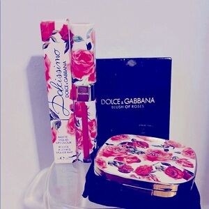 Dolce & Gabbana Blush of Roses Set - Blush Apricot and Matte Liquid Lip-Fuschia